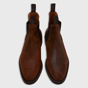 MASHBURN Chelsea Boot in Waxy Brown Suede Size 10.510.5